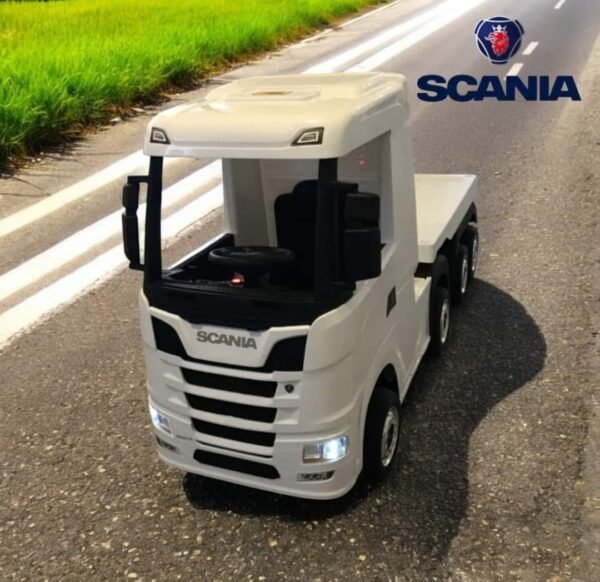 12V Electric Forklift Yellow with MP4 Screen + White R500 SCANIA Truck & Trailer - Image 2